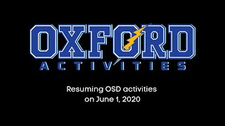 OSD Activities/Athletics to Resume on June 1, 2020