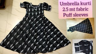 Umbrella Kurti or Frock with 2.5 mt Cloth cutting and stitching ‎@Kisheel Creations