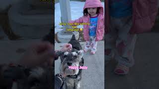 Happy baby see a dog outside ❤️ #socute #amazing #viral #dogs #jazzy