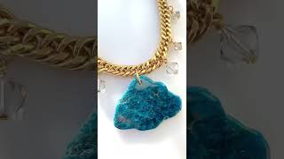 Rainy day blue apatite cloud necklace