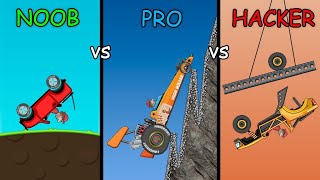 Hill Climb Racing - NOOB vs PRO vs HACKER