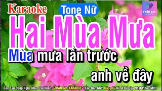 Hai Mùa Mưa Karaoke Tone Nữ