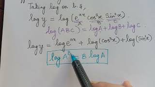 logarithmic differentiation|| problem 12|| differential calculus