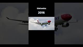 Edelweiss over the years 🇨🇭 #airlines #plane #edelweiss #edelweissair #a340 #a330 #a320