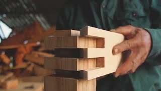 Timber Framing Joint - Hand Cutting Woodworking Joints - Wooden Mortise Dovetail Skills