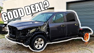 My Totaled Dodge Ram 1500 Was Better Than Expected! We got A Great Deal! Digging Into The Damage!