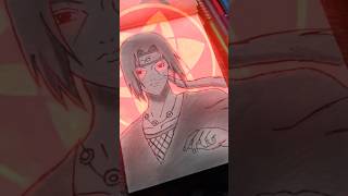 Itachi uchiha drawing 😱✨| naruto drawing || anime drawing || glow art #shorts #anime #drawing #art