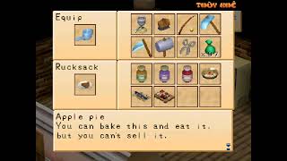 Harvest Moon Back to Narure - All Cooking Recipes