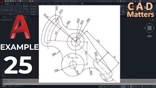 AutoCAD - 25 examples  اوتوكاد - 25 مثال متدرج الصعوبة