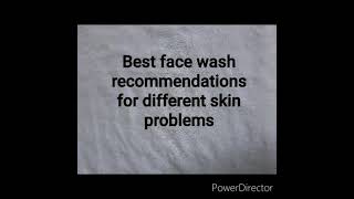 Face wash recommendations for different skin problems #youtubeshorts #shorts #skincare