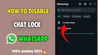 How to disable chatlock on whatsapp||Whatsapp me chatlock disable kaise kare new video 2024