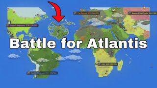 Each Continent Fights for the City of Atlantis - Worldbox Timelapse