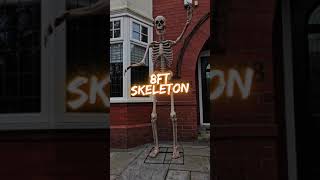 8ft Giant Spooky Halloween Motion Activated Animated Skeleton with 7 spooky sayings!