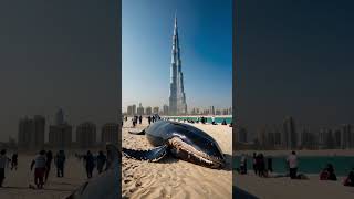 Giant Creature Larger Than the Eiffel Tower Stranded on Beach! Hundreds Gather in Shock!