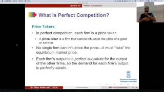 MN1015 Lecture 10 Perfect Competition