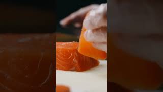 Satisfying Salmon Cutting Skill for  Sashimi 🍣 #shorts #cuttingskills