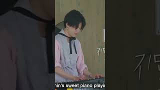 Jimin playing piano sweetly