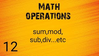 Math operations in python | + - * / % | Bangla #11