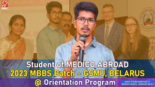 Mr. MANOJ, 2023 Batch MEDICO ABROAD Student @ MBBS in GOMEL MEDICAL UNIVERSITY, BELARUS