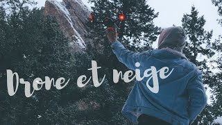 Vidéo drone neige- Puy st vincent -Montagne avec neige