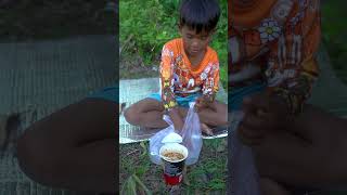 Outdoorfood Simple but useful Eating Hot Noodles in forest #camping #outdoor #forest #survival