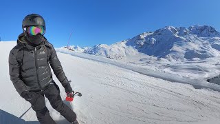 ‘The bowl’ of Les arcs ski resort. Empty slopes and sunshine!