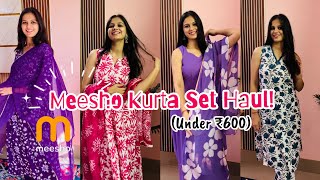 Meesho Kurta Set Haul|Try-on Haul|Starting ₹350