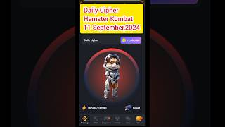 Hamster Kombat Daily Cipher Today 11 September,2024 #hamsterkombat #dailycipher