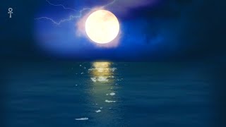 Full Moon Ocean Sleep Meditation 2023: Soothing Music for Raining Manifestation and Relaxation