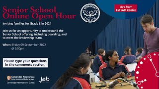 Somerset College - Senior School Open Hour - 9 September 2022