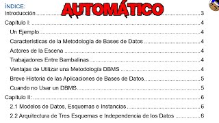 Cómo crear un ÍNDICE AUTOMÁTICO en WORD | Guía Fácil y Rápida