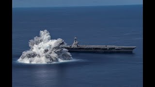 USS Gerald R Ford Full Ship Shock Test | U.S. Navy Gerald R Ford Aircraft Carrier #shorts