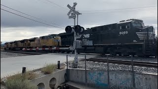 7418 leads intermodal train (ft Norfolk southern 8089)