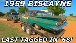 We Bought A 1959 Chevy Biscayne in Oklahoma! SITTING SINCE 1968! (Old Car Rescue)