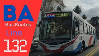 Bus Line Explorer: 132 - RETIRO to FLORES and back | Dash Cam POV Series #BABusRoutes