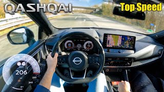 Nissan Quashqai Tekna 140HP ACCELERATION TOP SPEED AUTOBAHN Drive