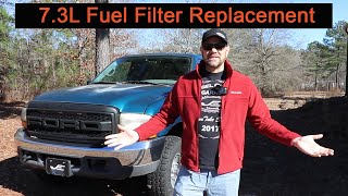 Easy DIY Replacement Fuel Filter 7.3 Diesel Ford Super Duty Powerstoke 1999 2000 2001 2002 2003