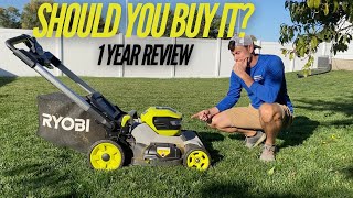 1 YEAR REVIEW Ryobi 21-inch 40V HP Brush-less Crosscut Lawnmower