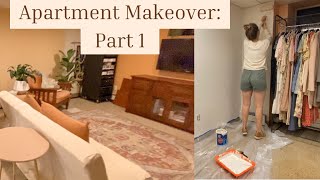 Apartment Makeover: Part 1- decluttering, thrifting furniture, painting, and more || Mollie Mae