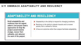 38- SECTION 3.11. EMBRACE ADAPTABILITY AND RESILIENCY (STANDARD)