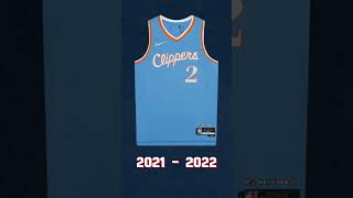 Clippers City Edition por año #clippers #nba #basketball