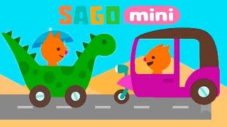 Sago Mini Road Trip | Dino Car | Саго Мини В Путь Дорогу Динозавр - Развивающий мультик