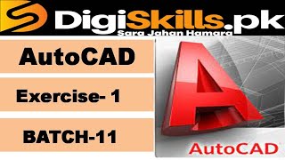 AutoCAD exercise 1 batch 11 digiskills solution / AutoCAD exercise 1 solution batch 11