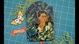 Frida Tags #1 Packing tape transfer #papercrafting