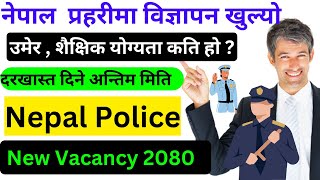 Nepal Police New Vacancy 2080 | Nepal Police Asi vacancy | Inspector Vacancy | police notic