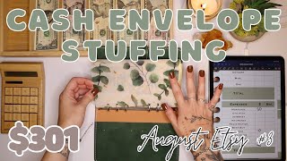 $301 Cash Envelope Stuffing | 7K Subscriber Sale! + Etsy Paycheck #3 | 24 Year Old Budgets