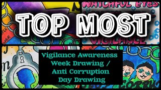 Vigilance Awareness Week Drawing/Anti Corruption Day Drawing/Vigilance Awareness Poster Drawing