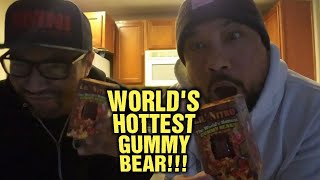 WORLD'S HOTTEST GUMMY BEAR CHALLENGE W/CANTOS | LIL' NITRO(9,000,000 scoville)