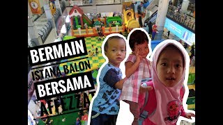 Bermain rumah balon, perosotan balon, bersama Affezzat dan anak-anak