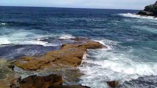 Bondi beach shore waves  AUS